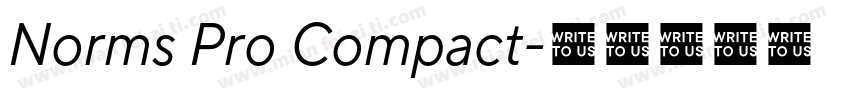 Norms Pro Compact字体转换